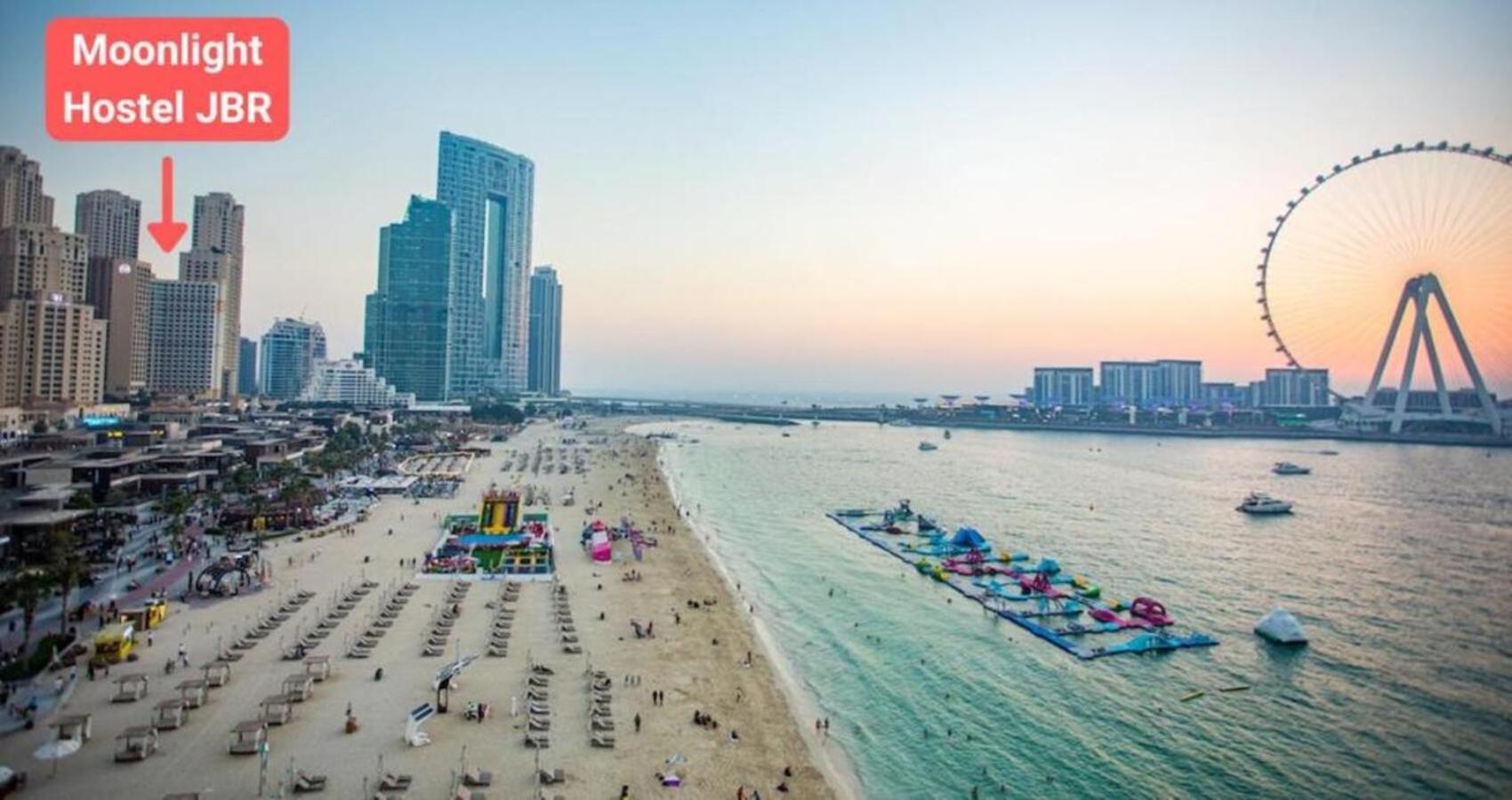 Moonlight Hostel Jbr - 2Min Walk To Jbr Beach - Gym - 2Min Metro Station - Poll Дубай Екстериор снимка
